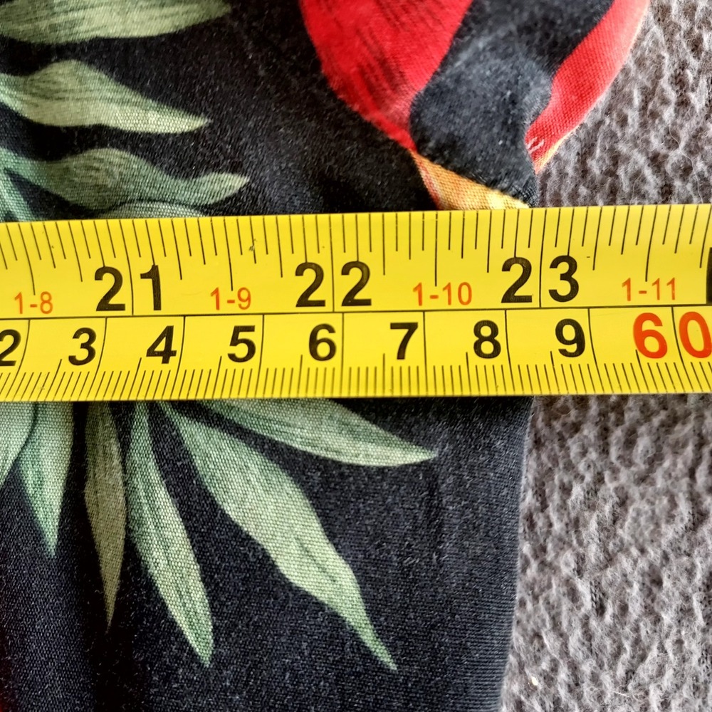 VTG Paradise On A Hanger Surfboard Floral Cotton Hawaiian Shirt Men's Small USA - Picture 11 of 14